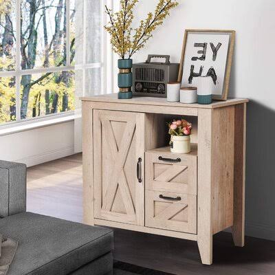 2 Drawer 1 Door Accent Cabinet Sand V885585