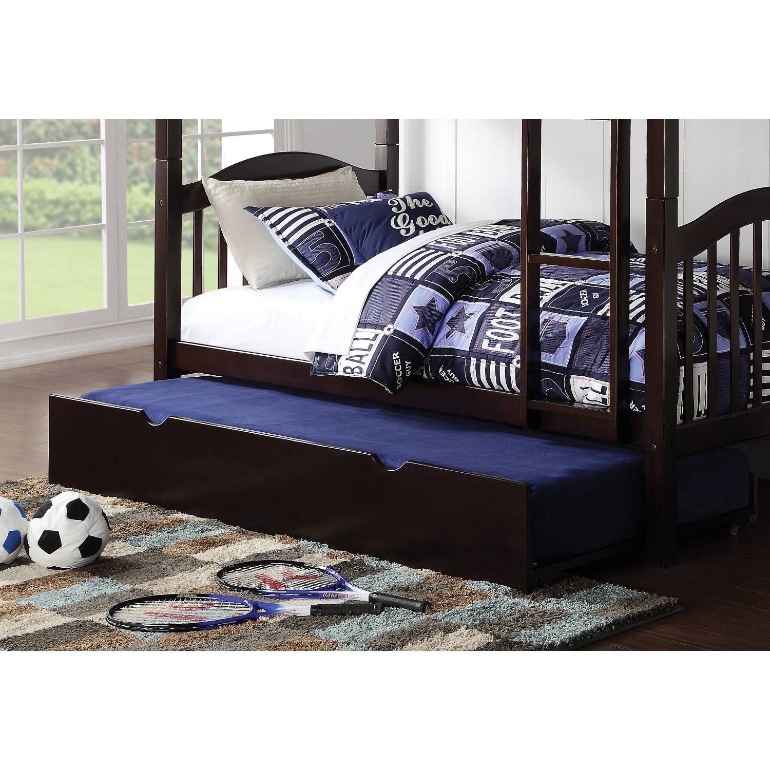 White Twin/Twin Bunk Bed F12419