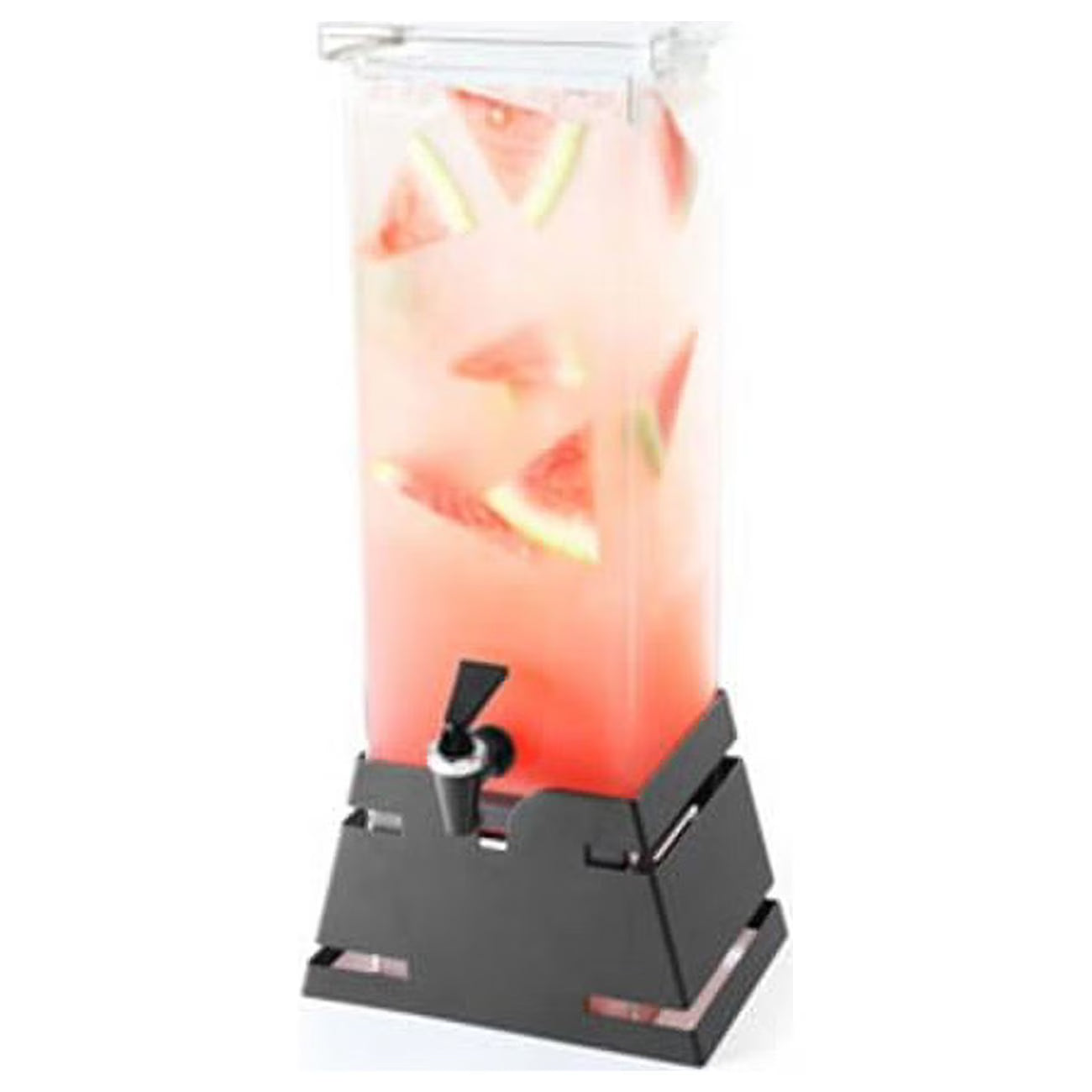 Black Matte Pyramid Base Beverage Dispenser - 1 Gallon S380556