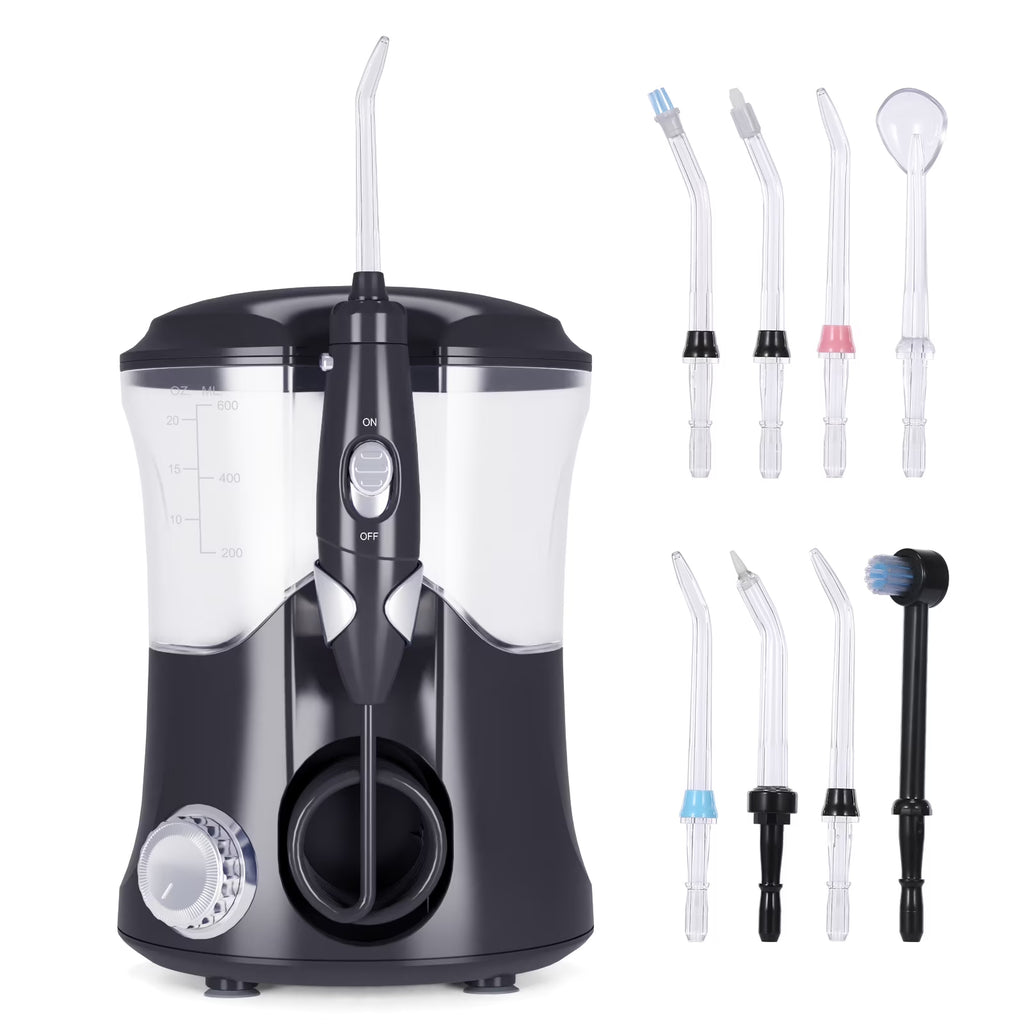 Water Flosser Oral Irrigator with 10 Pressures & 8 Tips, 600ml L5234