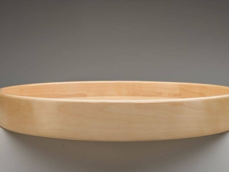 20 inch Natural Wood 2 Shelf Lazy Susan J32394