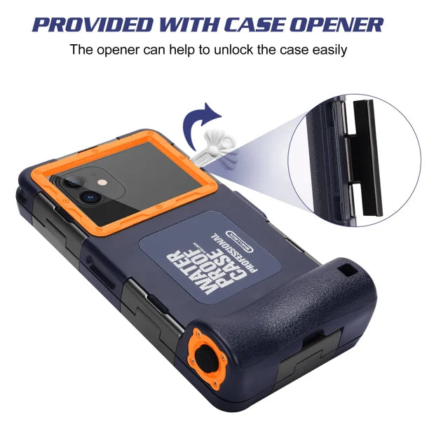 Waterproof Protective Case for Phones Up to 6.9 Inch with Lanyard V895