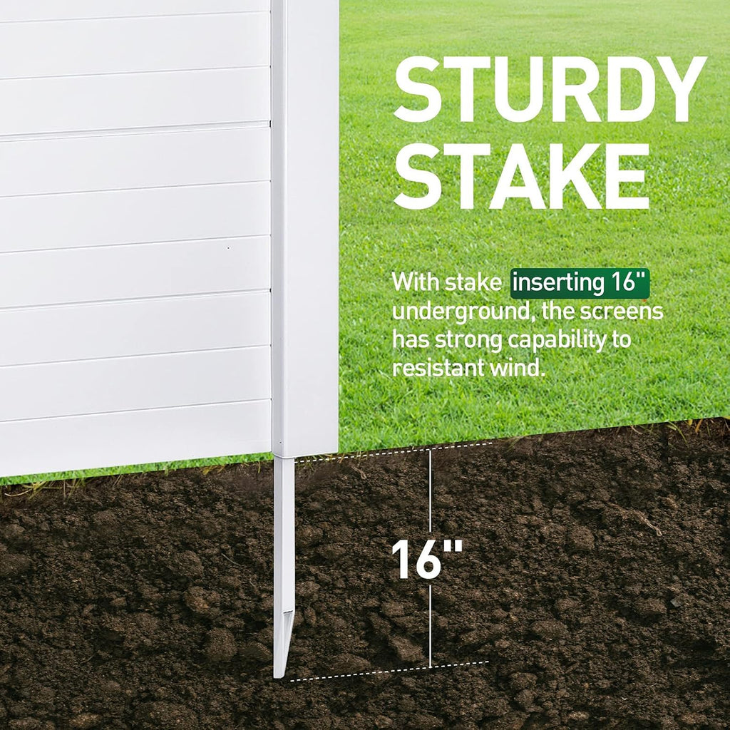 White Vinyl Fence, 2 Panels, 48W x 48H R849