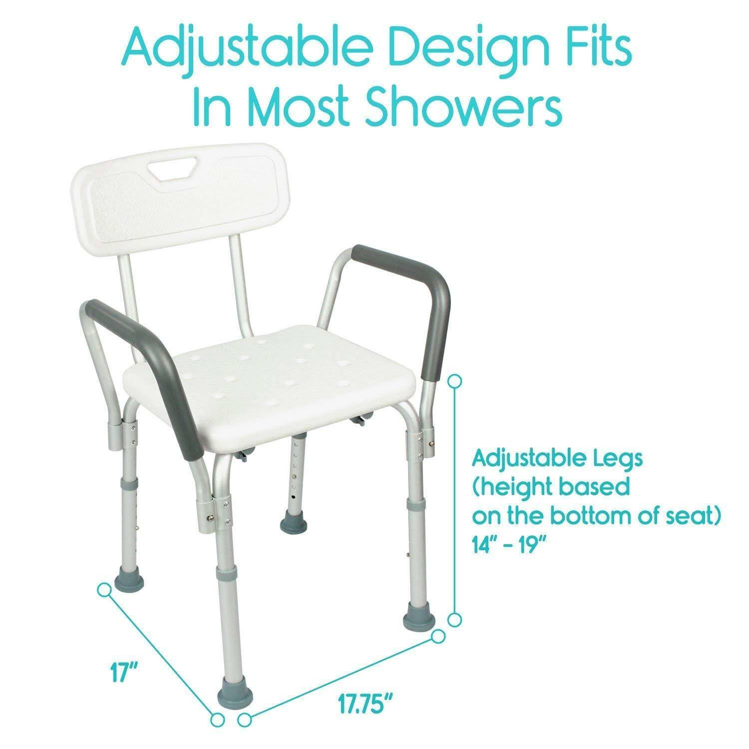Shower Chair with Back and Arms S886