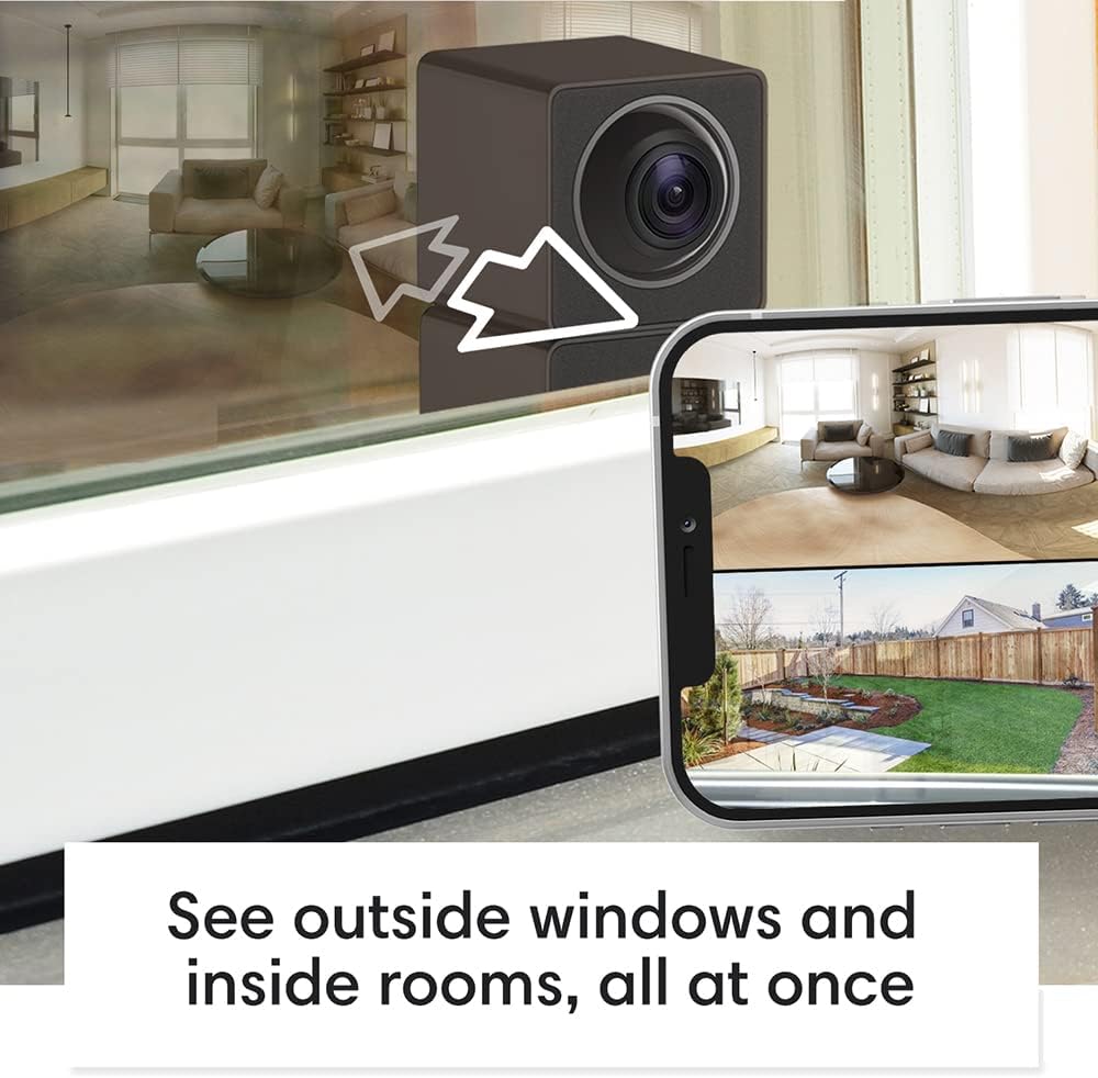 Indoor Security Camera, 1080P HD WiFi, 2 Cams Built-in 1, 360, Motion Detection, Night Vision, 2-Way Audio T286020
