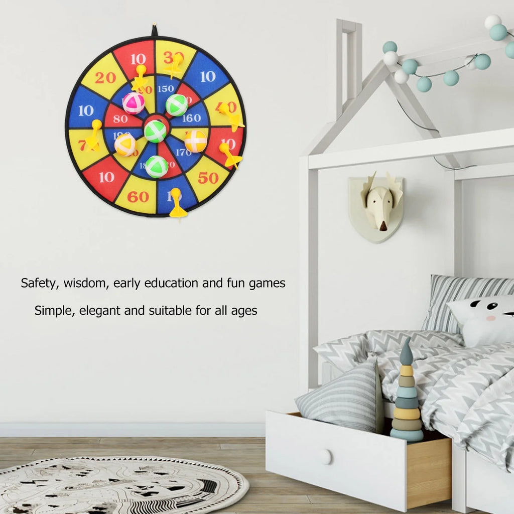 Flocking Dart Board with 4pcs Darts Dartboard Set W1997