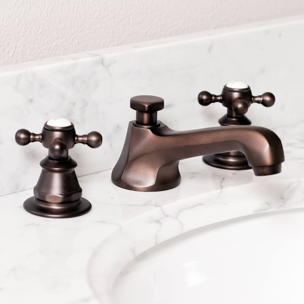 Bronze Widespread Lavatory Faucet with Pop-Up Drain F32597