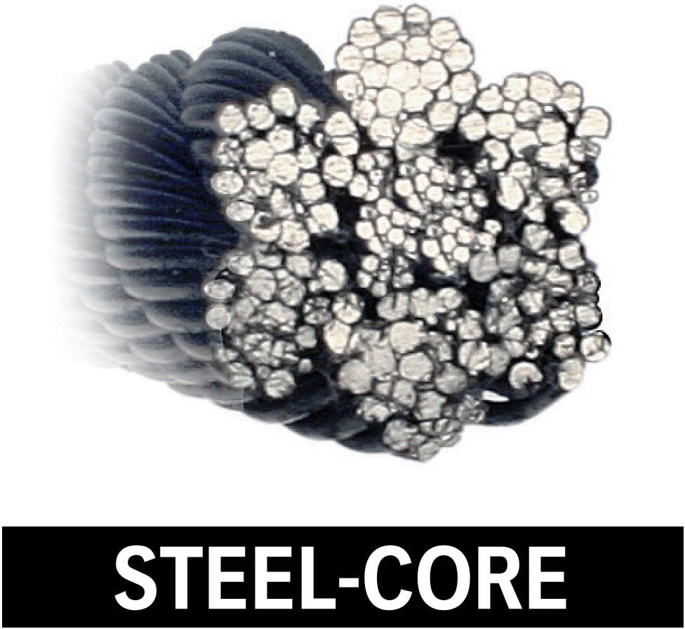 Steel Core Winch Cable with Swivel Hook, 3/8 Inch x 75 Foot, 14,000 Lbs. Minimum Breaking Strength H95712