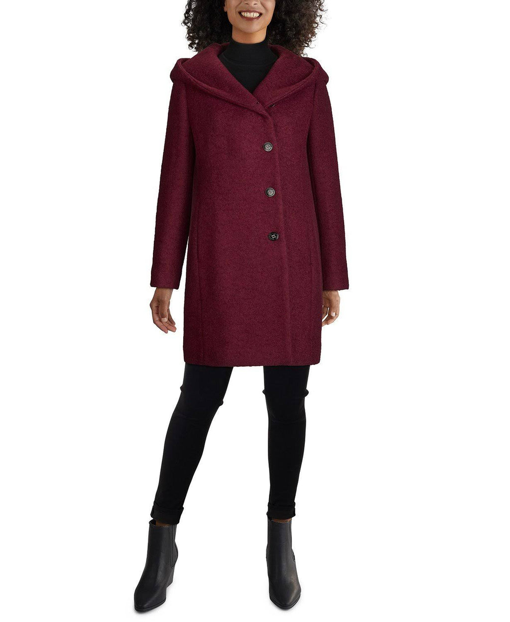 Purple Wool-Blend Coat J323379