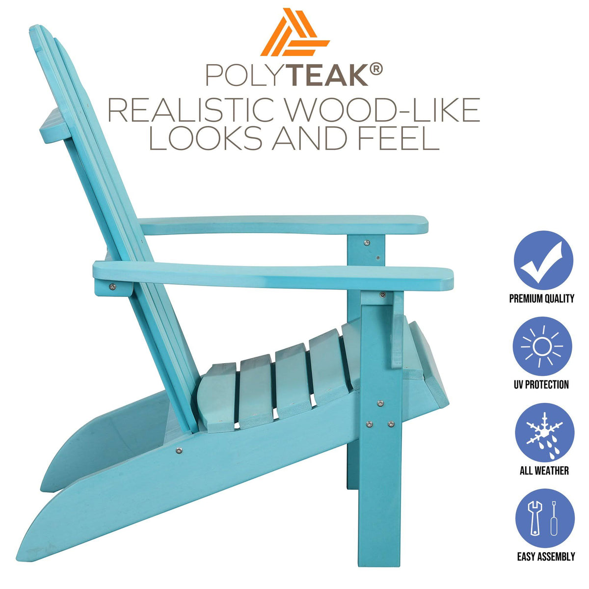 Brown Poly Faux Wood Adirondack Chair J64274