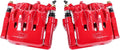 Red Coated Brake Caliper Pair with Hardware Brake Kit X27070