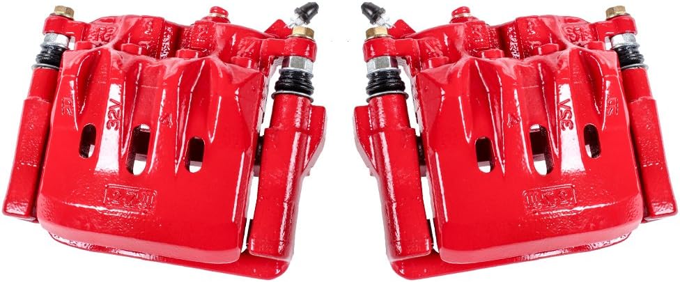 Red Coated Brake Caliper Pair with Hardware Brake Kit X27070