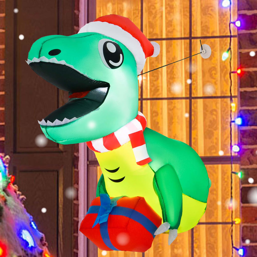 Christmas Inflatable Dinosaur Hanging Window Decoration A610084