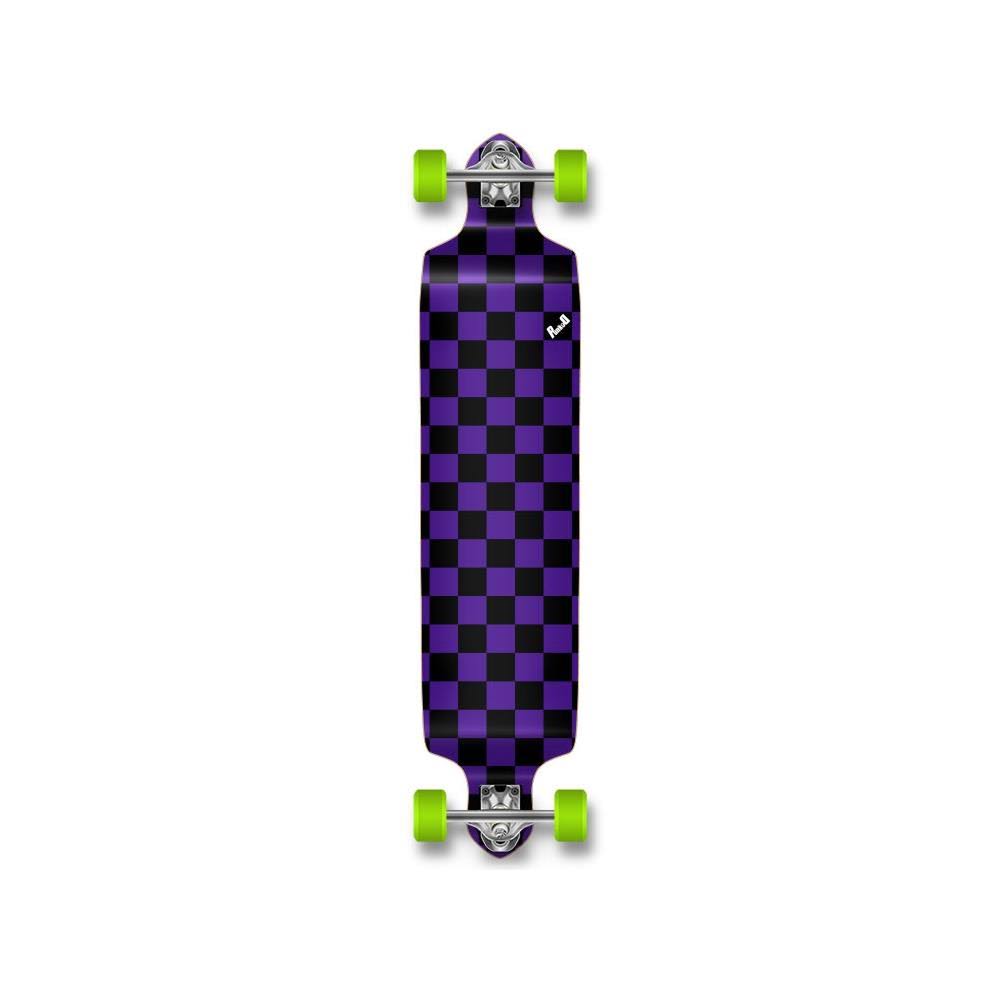 Checker Purple Drop Down Longboard Complete D691