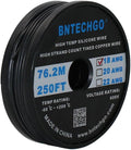 18 Gauge Silicone Wire Spool 500 ft Black Flexible 18 AWG Stranded Tinned Copper Wire Pack of 2 V929