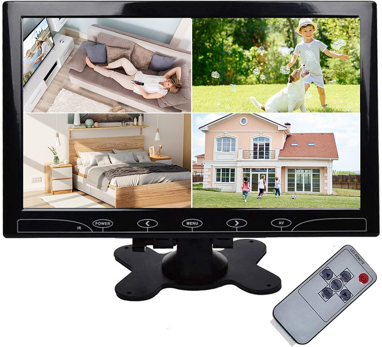 10.1 Inch LED Security Monitor with Remote Control Pack of 2 E5119