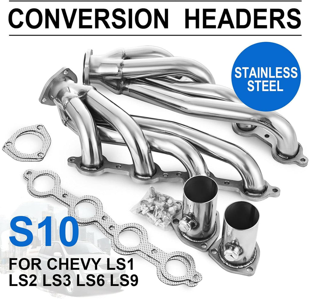 Universal LS Swap S10 Conversion Headers for V8 Engines O3169