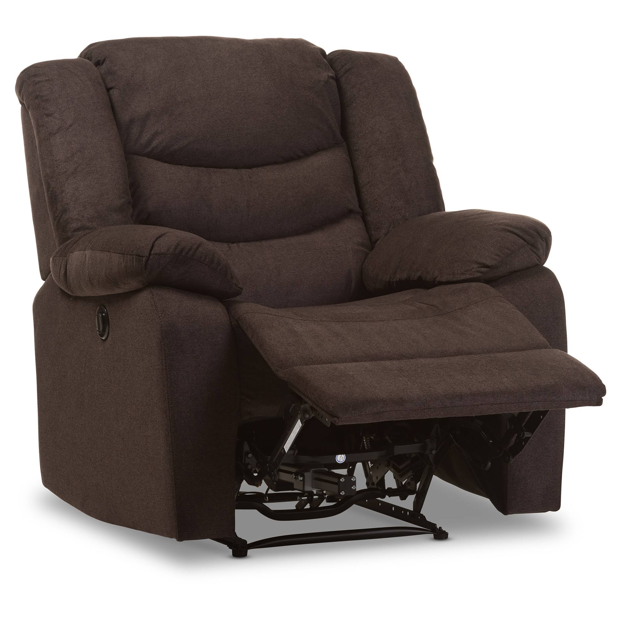 Godiva Brown Fabric Power Recliner Chair W526094