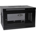 6U Wall-Mount Rack Enclosure Cabinet, 19 in, Black D62417