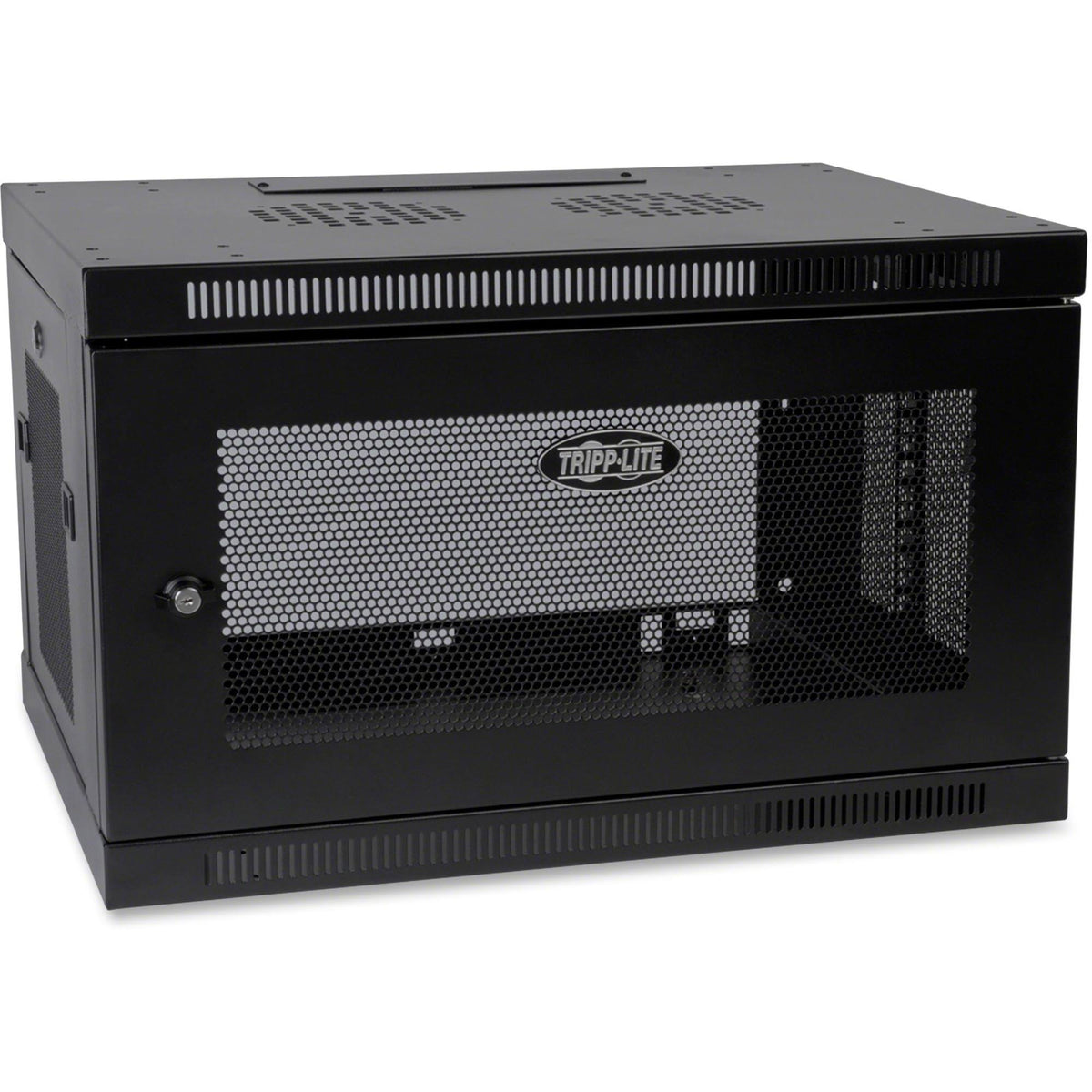 6U Wall-Mount Rack Enclosure Cabinet, 19 in, Black D62417