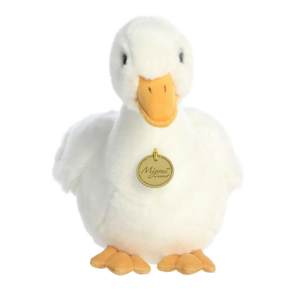 11" White Stuffed Animal Duck Z92150
