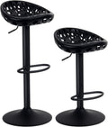 Black 360° Swivel Adjustable Metal Bar Stools Set of 2 T939645
