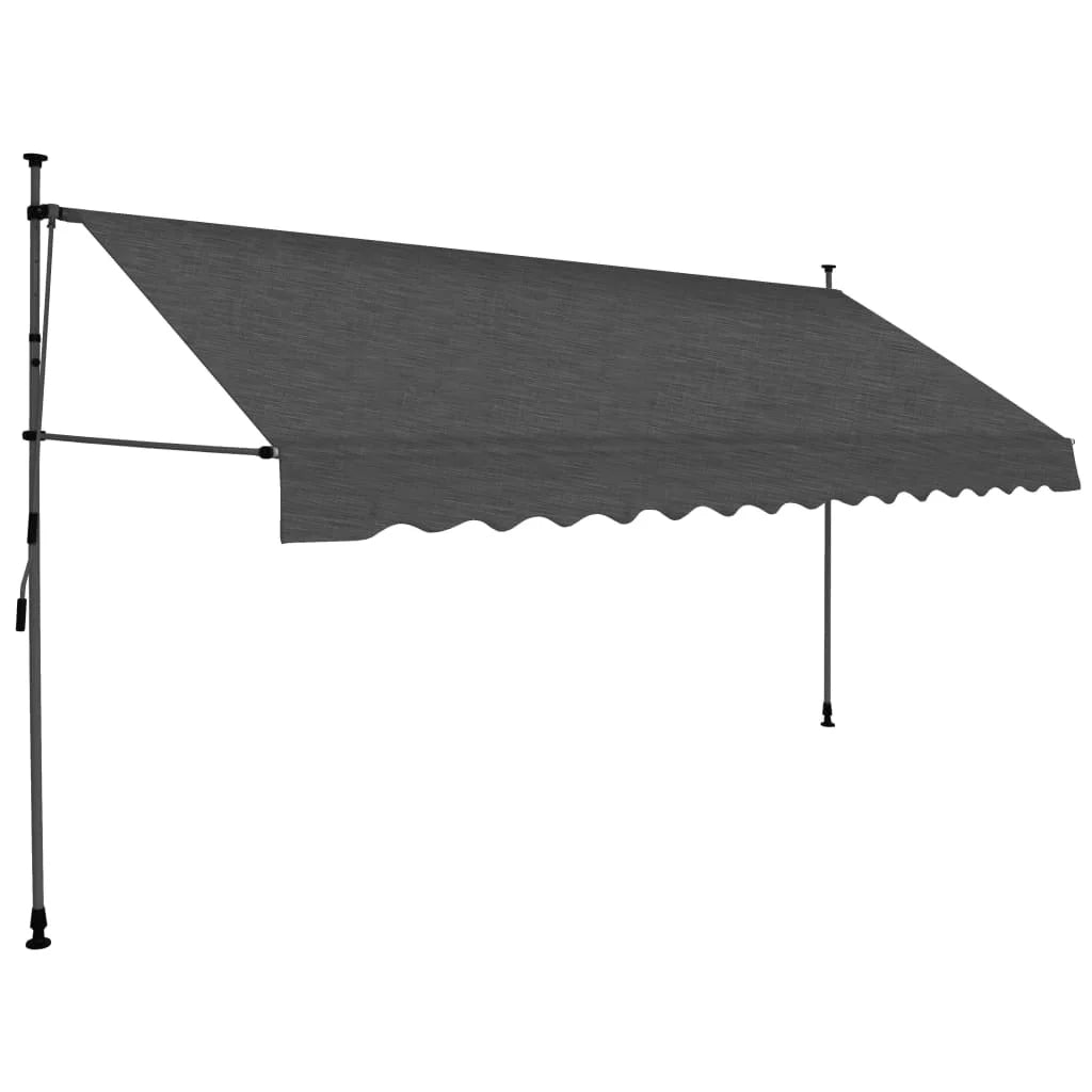Shelter With Led Balcony Deck 137.8 Door Canopy Manual Crank Polyester Window Canopy S594