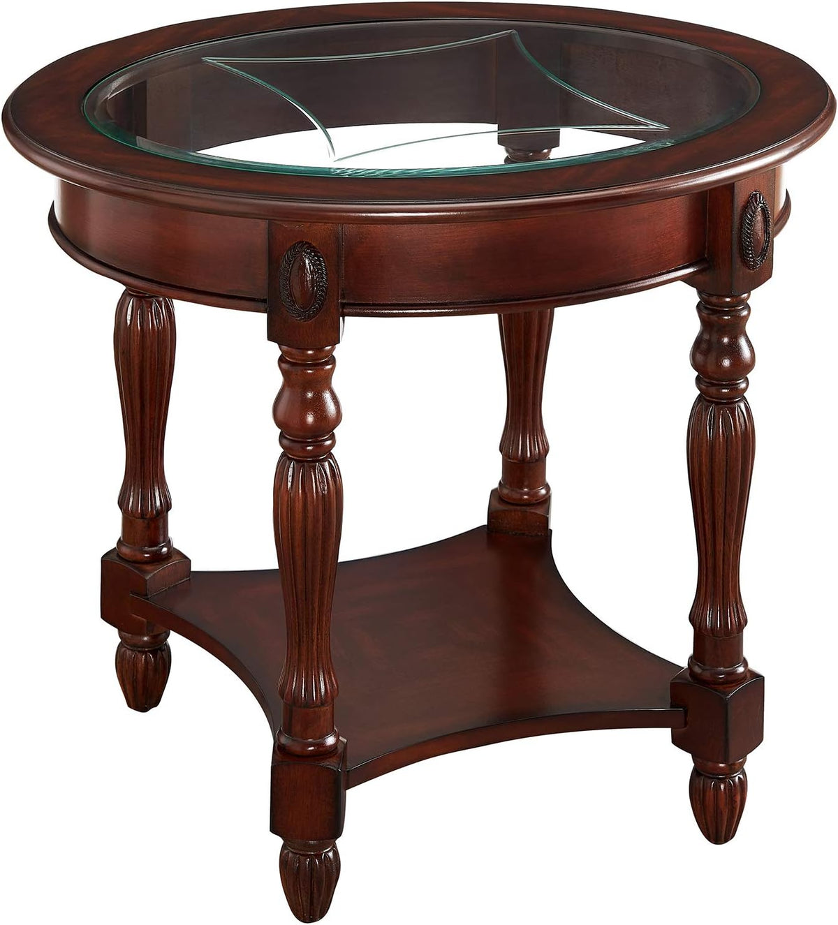 Walnut Solid Wood Semi-Circle Console Table with Drawer R620