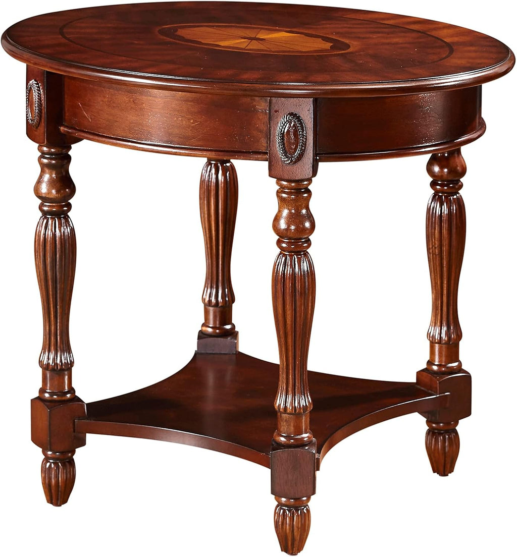 Walnut Solid Wood Semi-Circle Console Table with Drawer R620