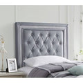 Alloy Headboard with Silver Crystal Border with Legs L674956