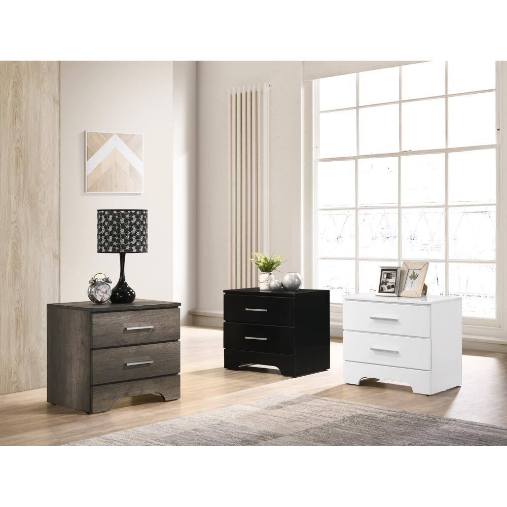 White 2-Drawer Nightstand Z1355