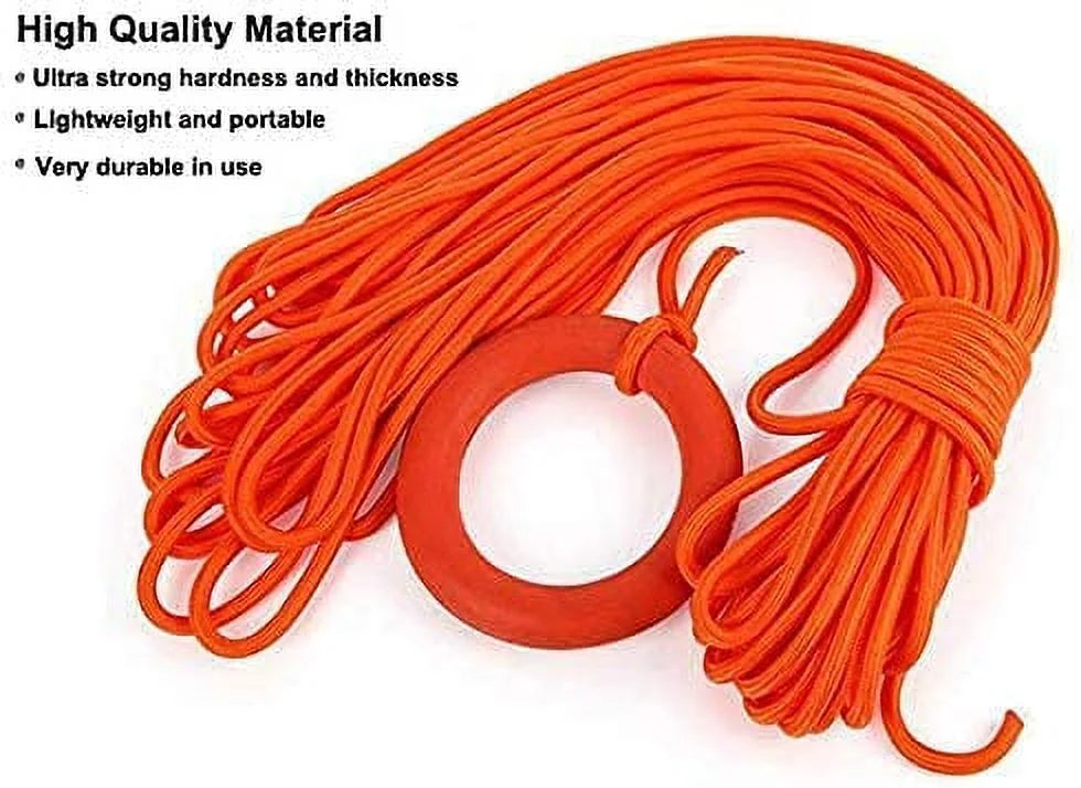 98.4FT Floating Throwing Rope Rescue Lifeline with Hand Ring G21593