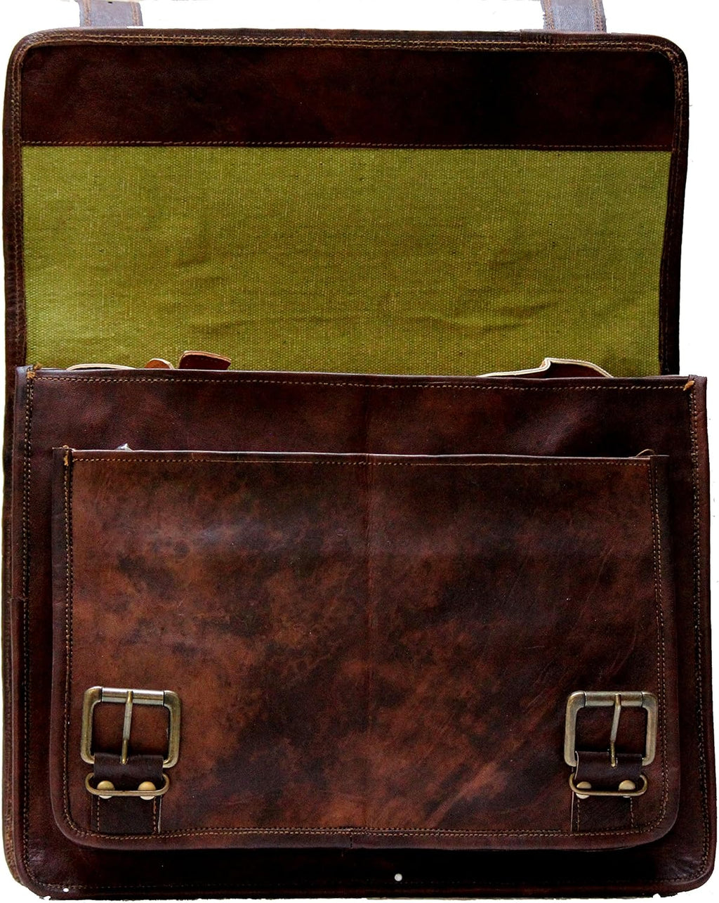 Vintage Brown Leather Laptop Messenger Bag (11 X 15) A97333