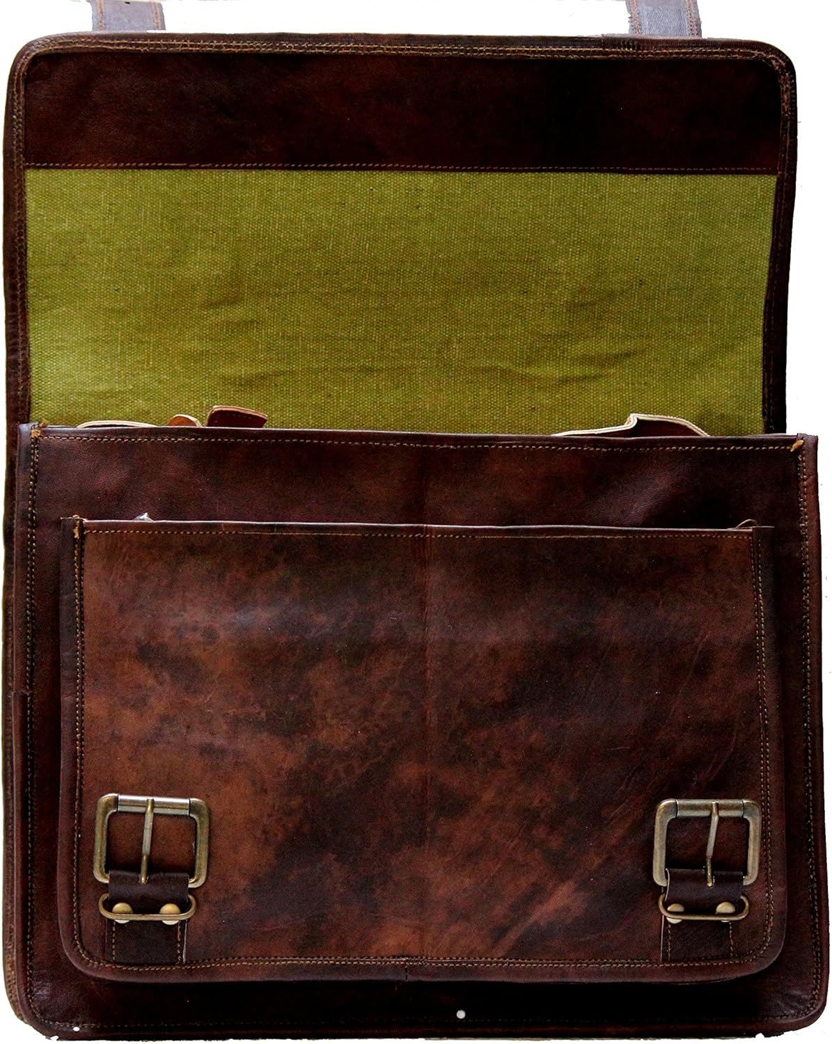 Vintage Brown Leather Laptop Messenger Bag (11 X 15) A97333