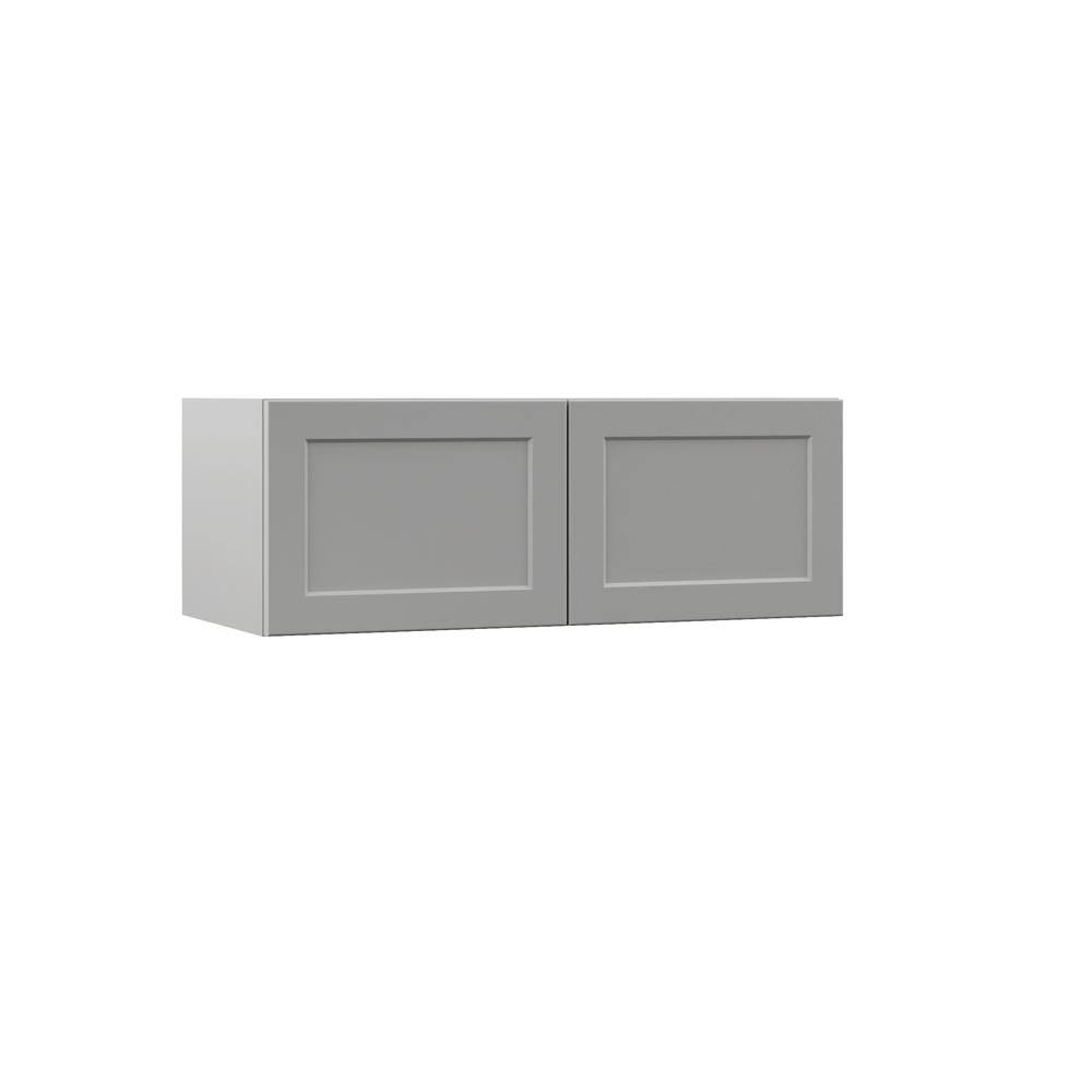 Assembled 33x12x15 in. Wall Kitchen Cabinet in Heron Gray A444