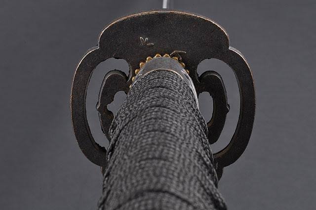 Aluminium Alloy Unsharpened Full Tang Katana with Black Scabbard W8073