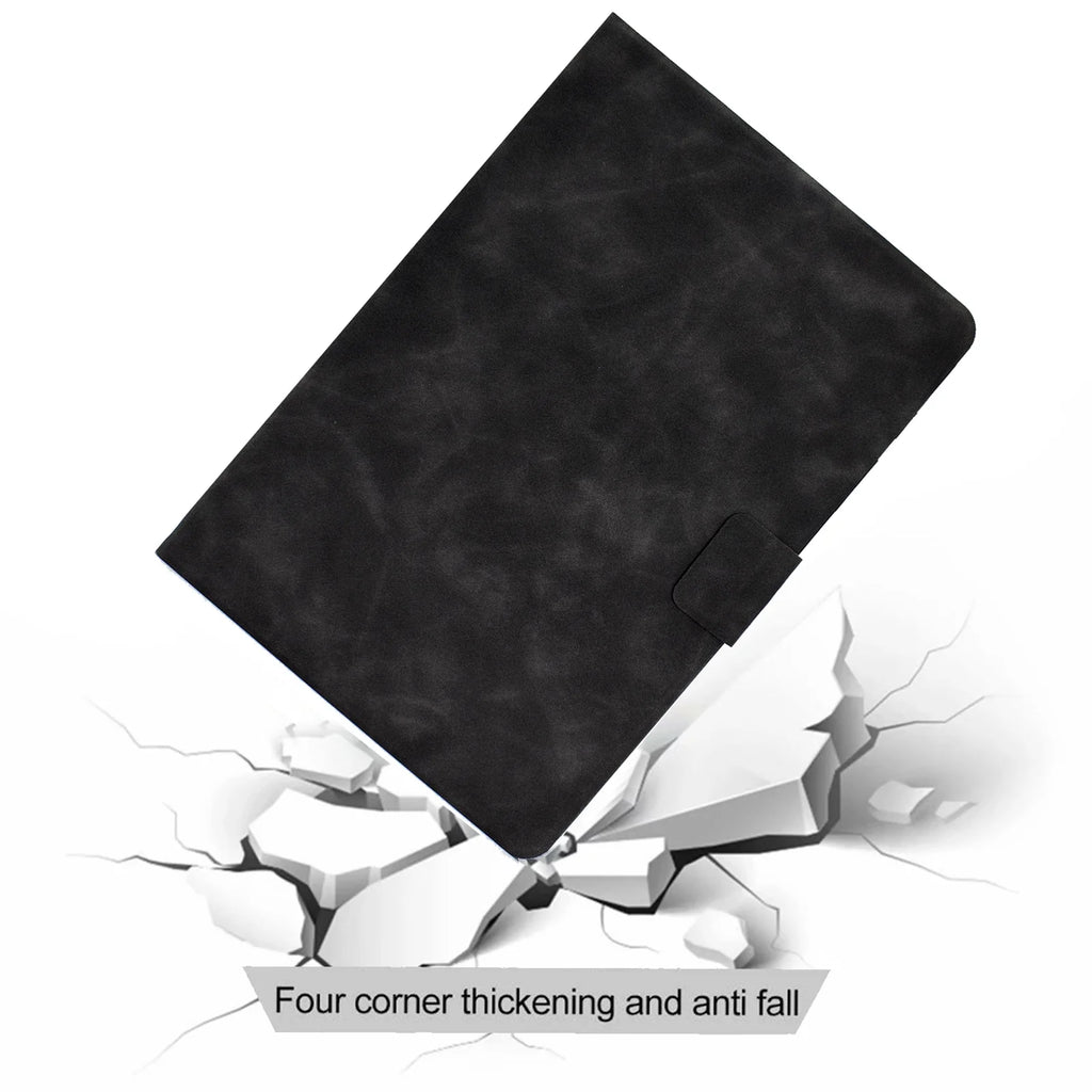 Black Leather Folio Stand Cover for iPad 10.9 Inch Y74777