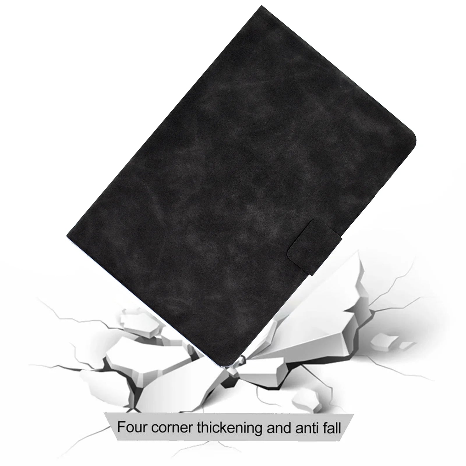 Black Leather Folio Stand Cover for iPad 10.9 Inch Y74777