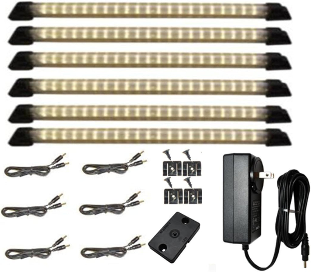 18" Warm White 6 LED Panels with Power Supply and Dimmer L6567