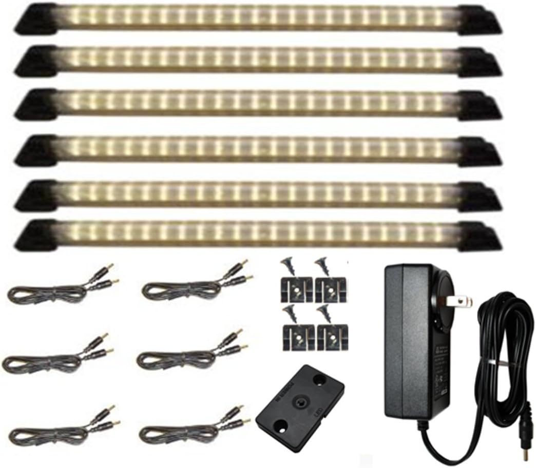 18" Warm White 6 LED Panels with Power Supply and Dimmer L6567