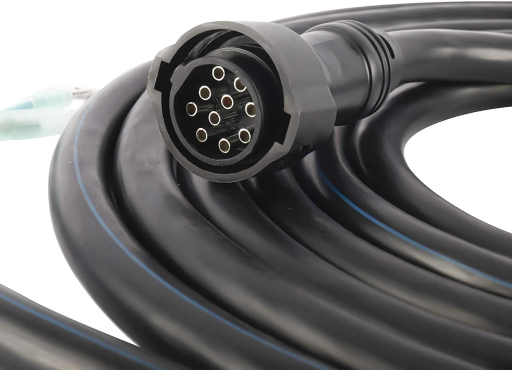 10 Pin 16.4ft Motor Cable Wire Harness for Yamaha Outboard Engine 703 Remote Control Box, Pack of 2 C498767