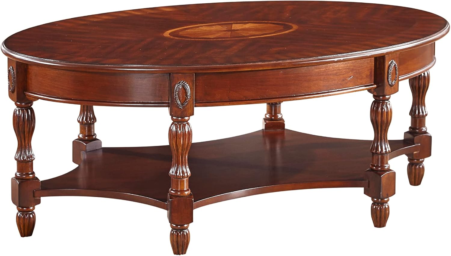 Walnut Solid Wood Semi-Circle Console Table with Drawer R620