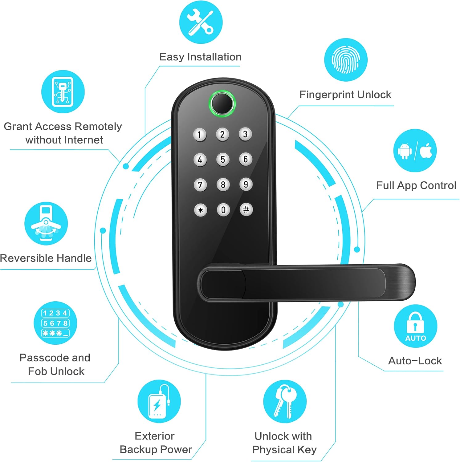 Keyless Fingerprint Door Lock W782401