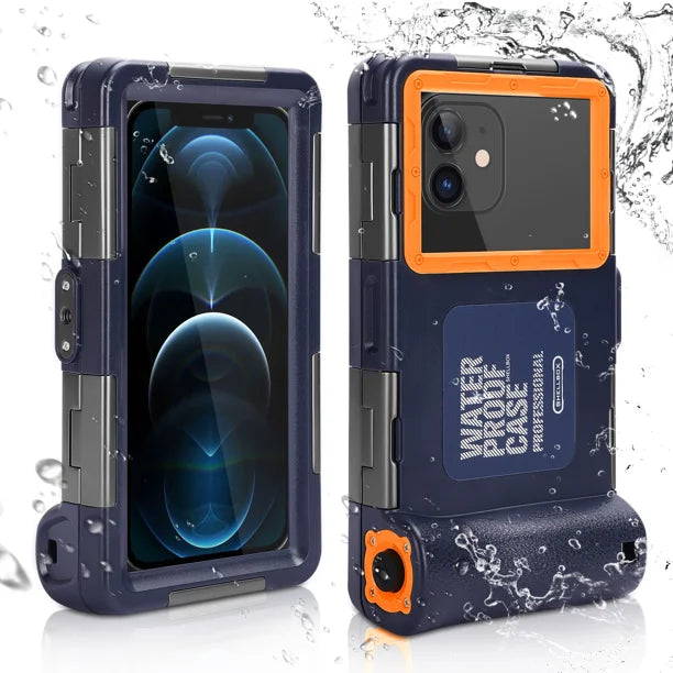 Waterproof Protective Case for Phones Up to 6.9 Inch with Lanyard U4434