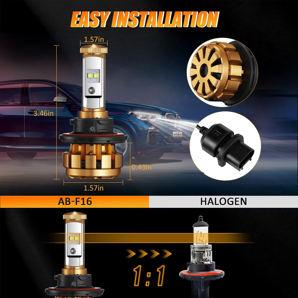 H13 LED Bulbs 50W 5000lm Pack of 2 J98353