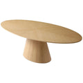 Oval Top Wood Veneer Dining Table in White Oak C986