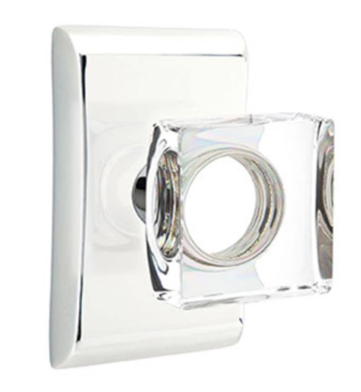 Passage Square Knob with Bright Chrome Finish V2120