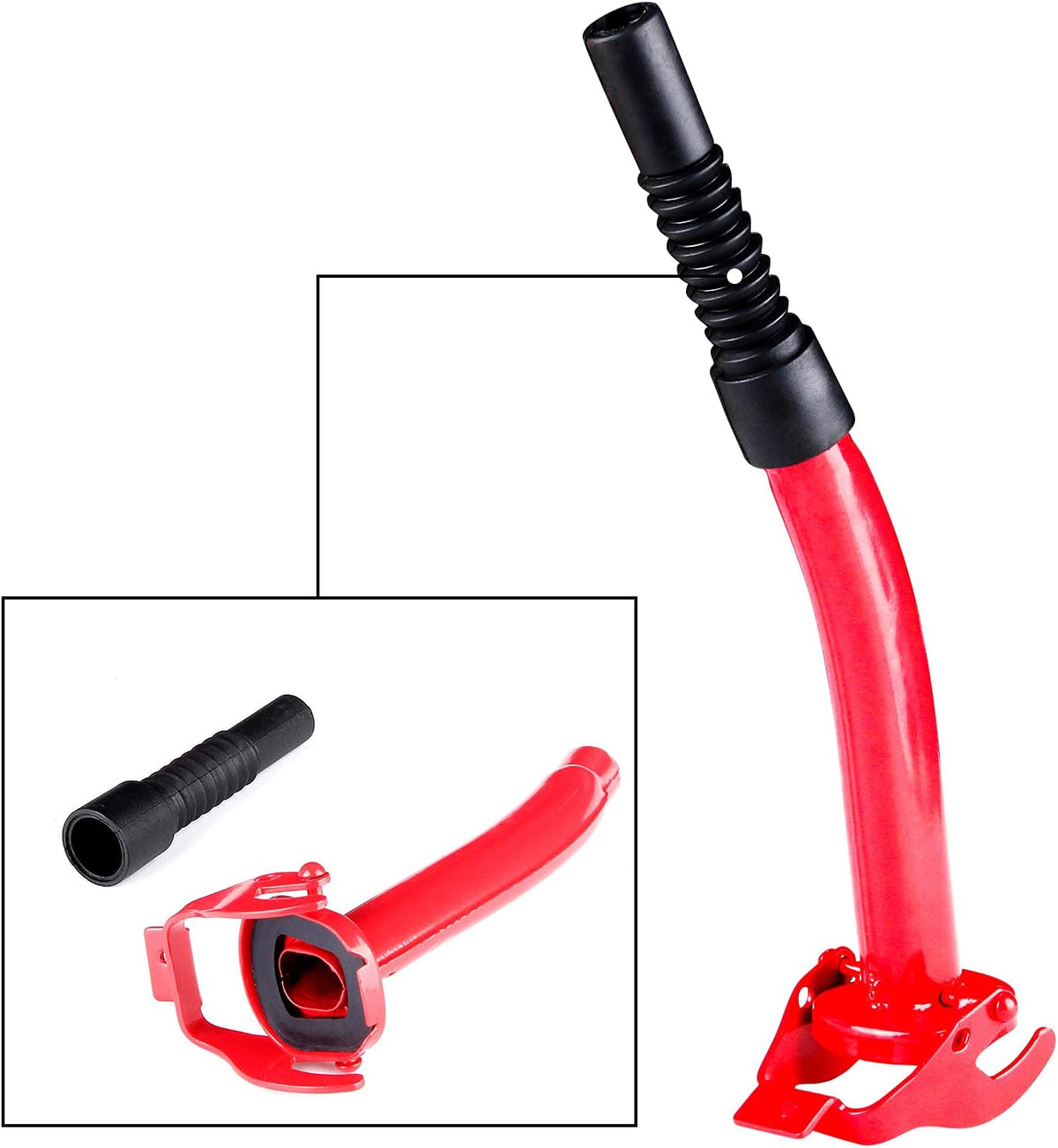 2 Pack Red 20L Steel Gas Can with Spout System J8448
