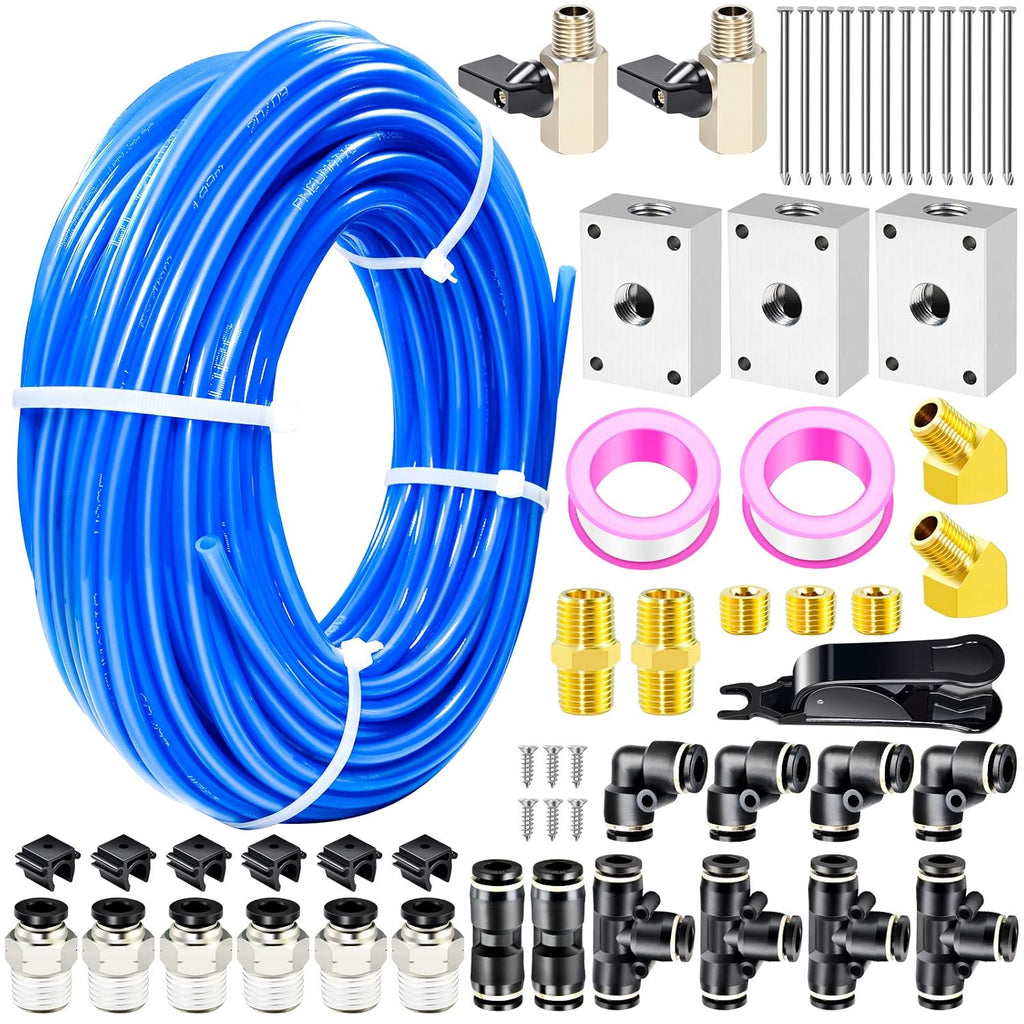Blue 1/2 Inch 32 Meter 100ft PU Air Tubing Kit L536955