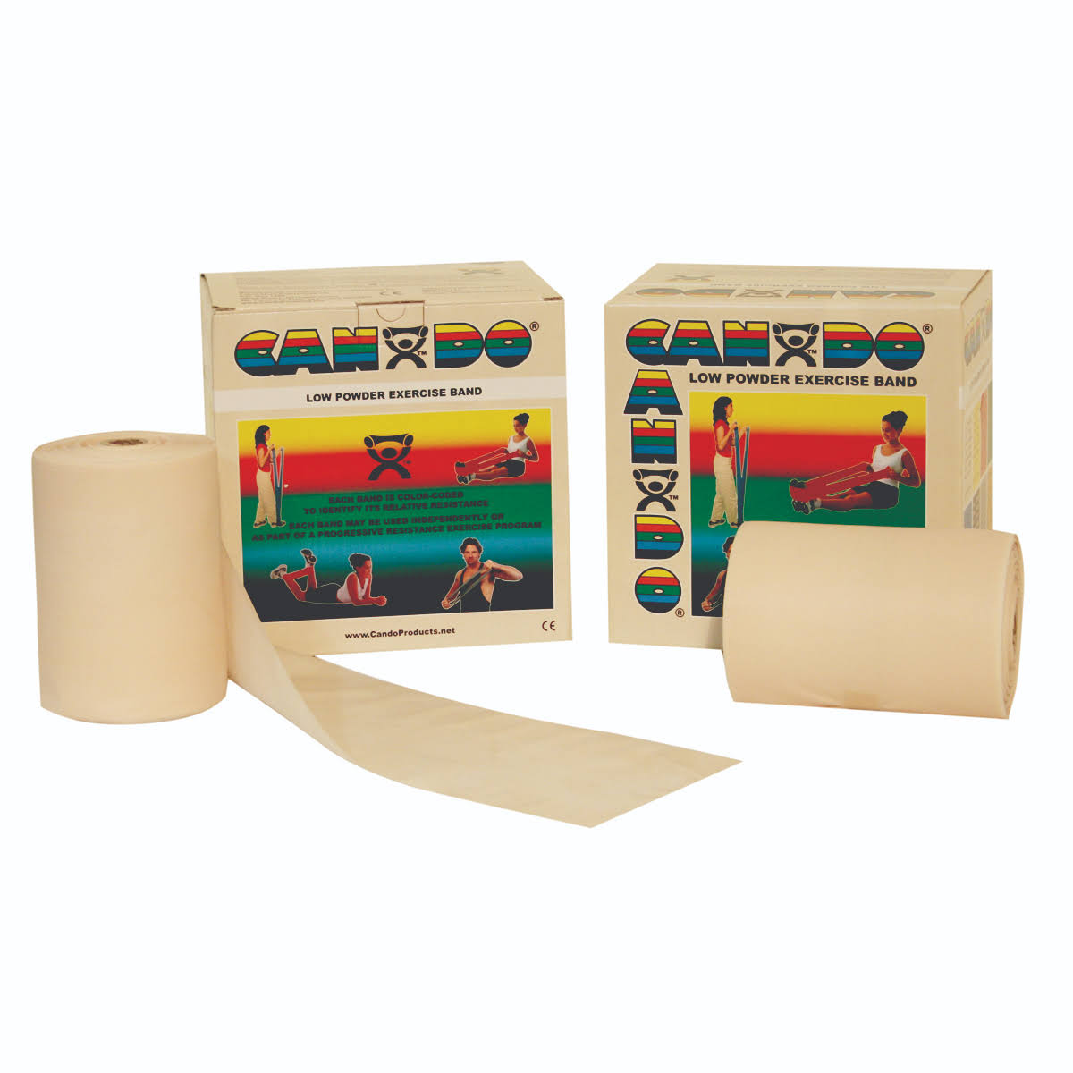 Low Powder Exercise Band Twin-Pak 100 Yard XX Light Tan J99293
